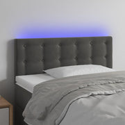 Hoofdbord 80x5x78/88 cm fluweel donkergrijs LED