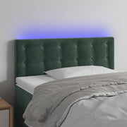 Hoofdbord 80x5x78/88 cm fluweel donkergroen LED
