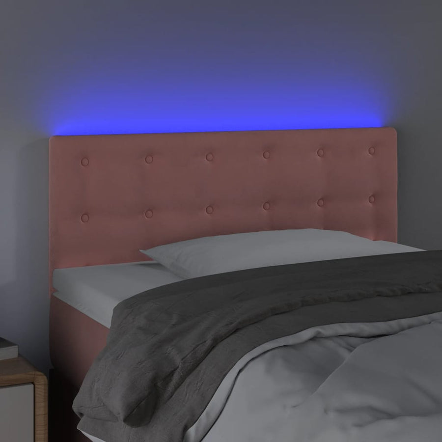 Hoofdbord Led Fluweel 80 x 5 x 78/88 cm Roze