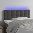 Hoofdbord 90x5x78/88 cm fluweel donkergrijs LED