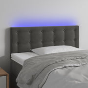 Headboard LED 90x5x78/88 cm velvet dark grey