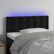 Headboard LED 90x5x78/88 cm velvet black