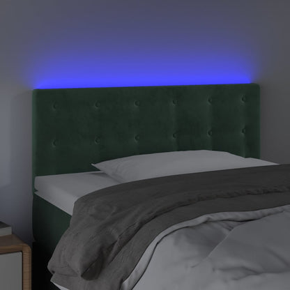Hoofdbord Led Fluweel 90 x 5 x 78/88 cm Donkergroen