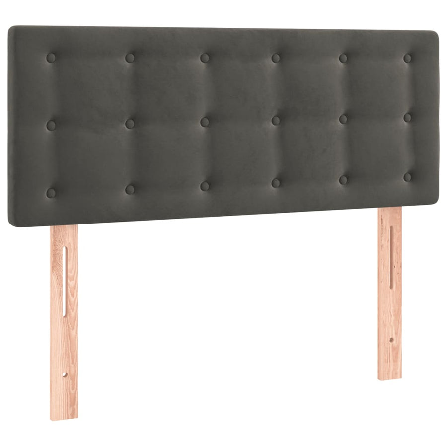 Hoofdbord Led Fluweel 100 x 5 x 78/88 cm Donkergrijs