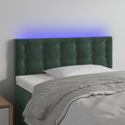 Hoofdbord 100x5x78/88 cm fluweel donkergroen LED