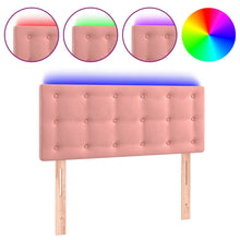 Hoofdbord Led Fluweel 100 x 5 x 78/88 cm Roze