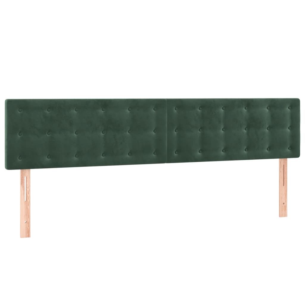 Hoofdbord Led Fluweel 160 x 5 x 78/88 cm Donkergroen