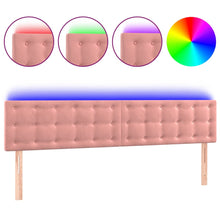Hoofdbord Led Fluweel 200 x 5 x 78/88 cm Roze