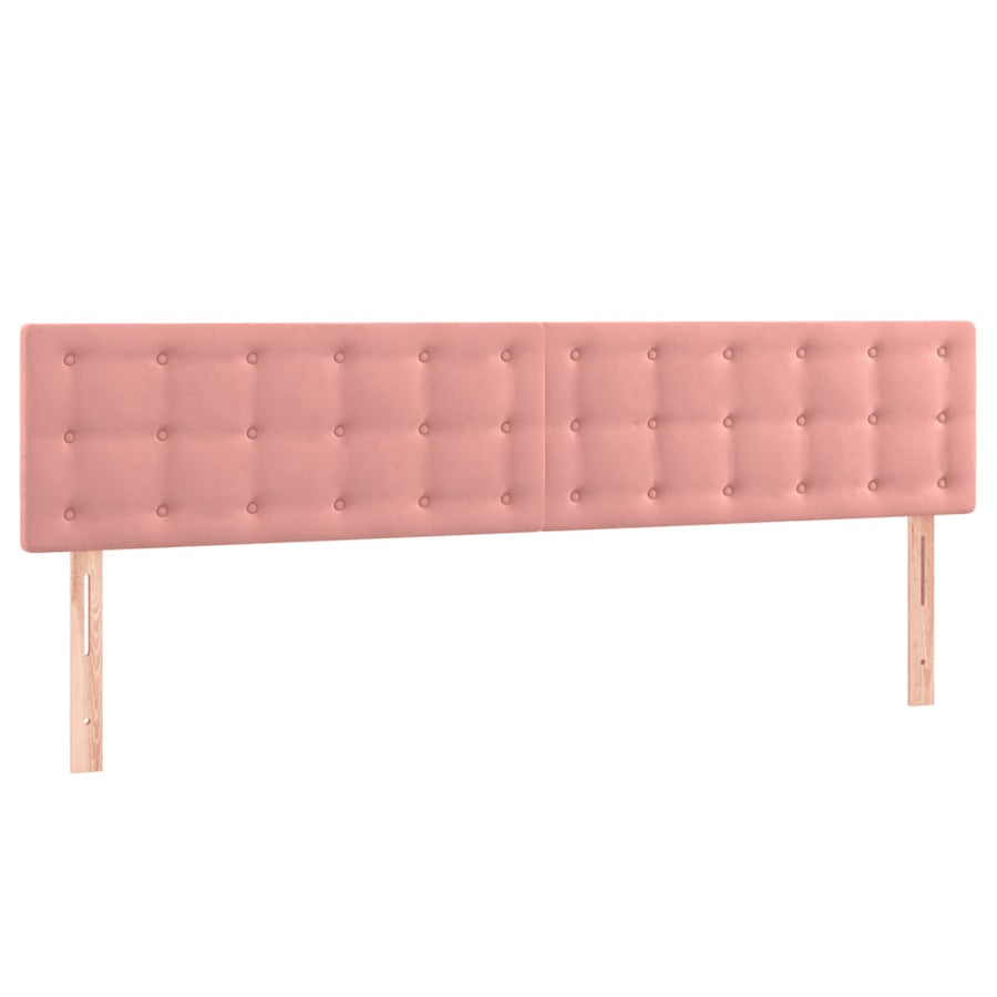 Hoofdbord Led Fluweel 200 x 5 x 78/88 cm Roze