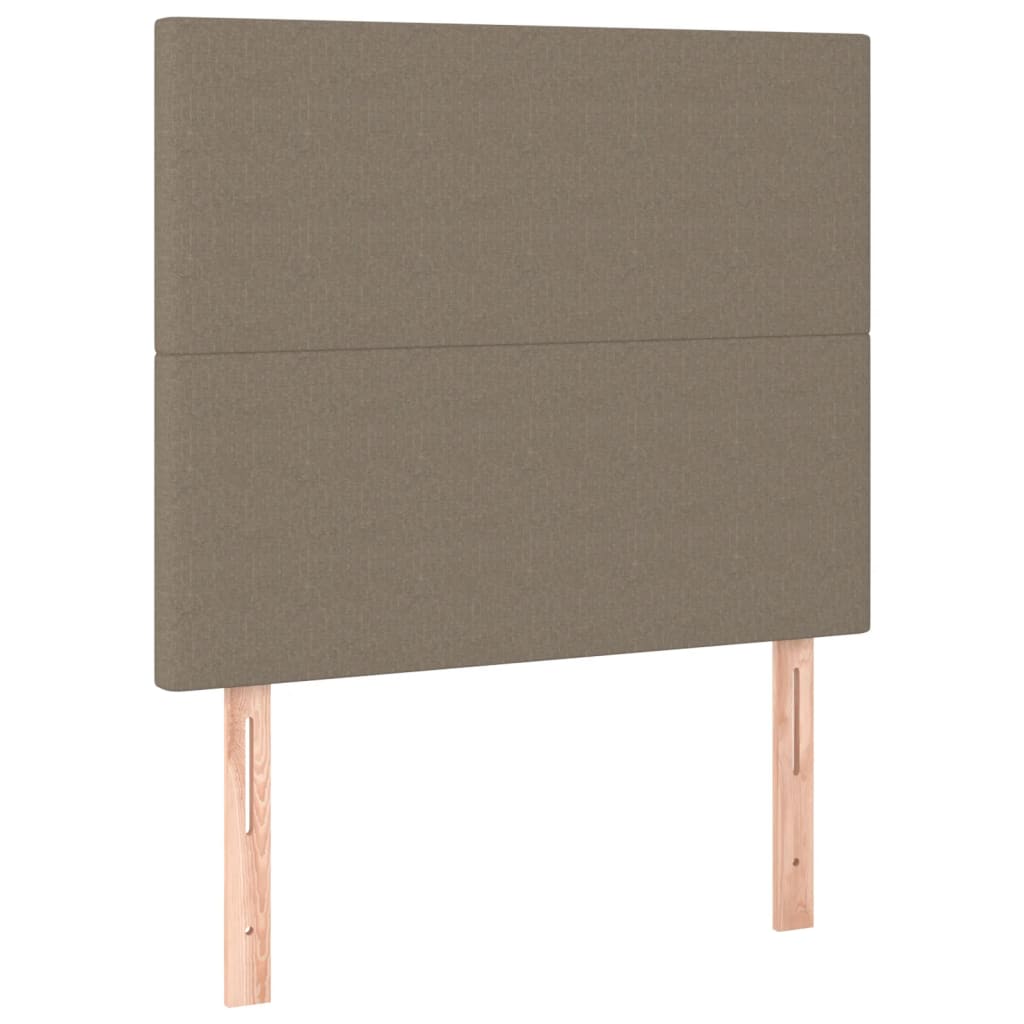Hoofdbord LED 80x5x118/128 cm stof taupe 80 x 5 x 118/128 cm Taupe