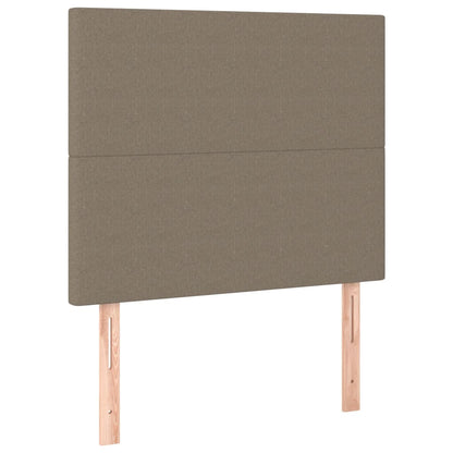 Hoofdbord LED 80x5x118/128 cm stof taupe 80 x 5 x 118/128 cm Taupe