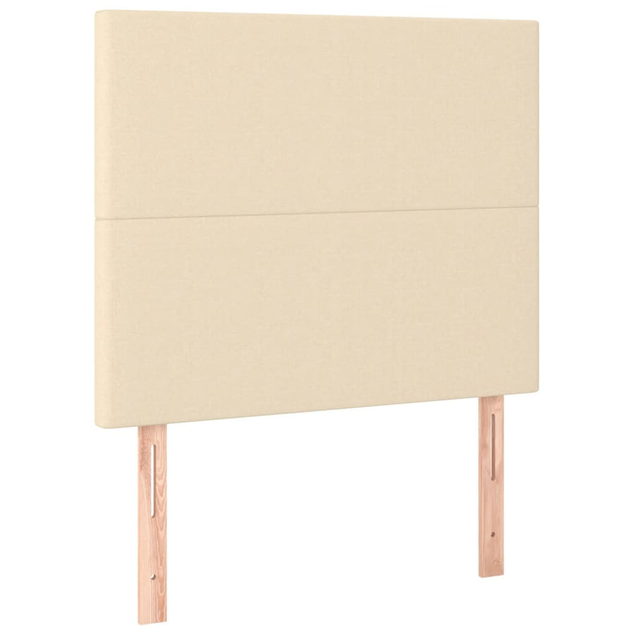 Hoofdbord Led Stof Kleurig 90 x 5 x 118/128 cm Crème
