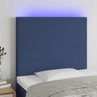 Hoofdbord LED 90x5x118/128 cm stof blauw 90 x 5 x 118/128 cm Blauw