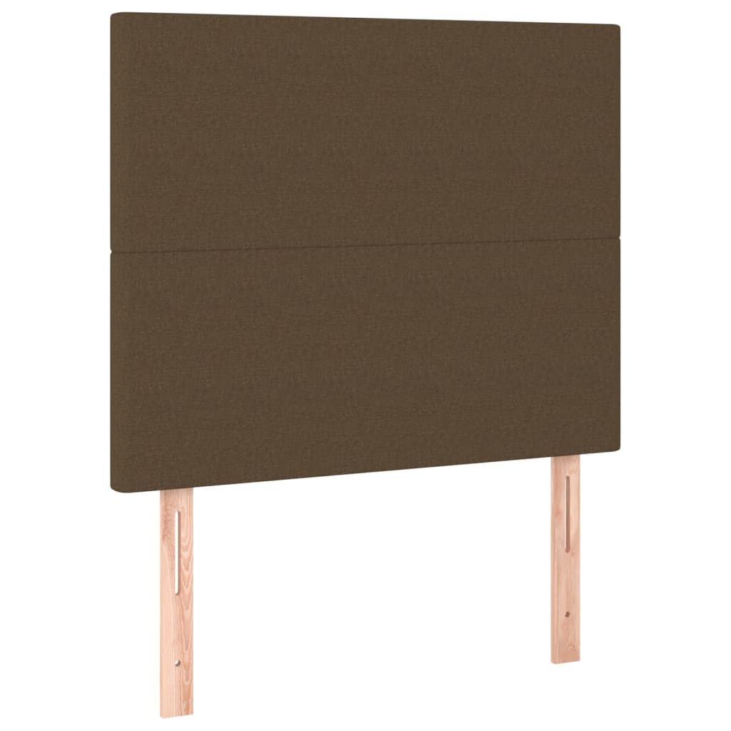 Hoofdbord Led Stof 100 x 5 x 118/128 cm Donkerbruin