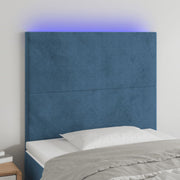 Headboard LED 80x5x118/128 cm velvet dark blue