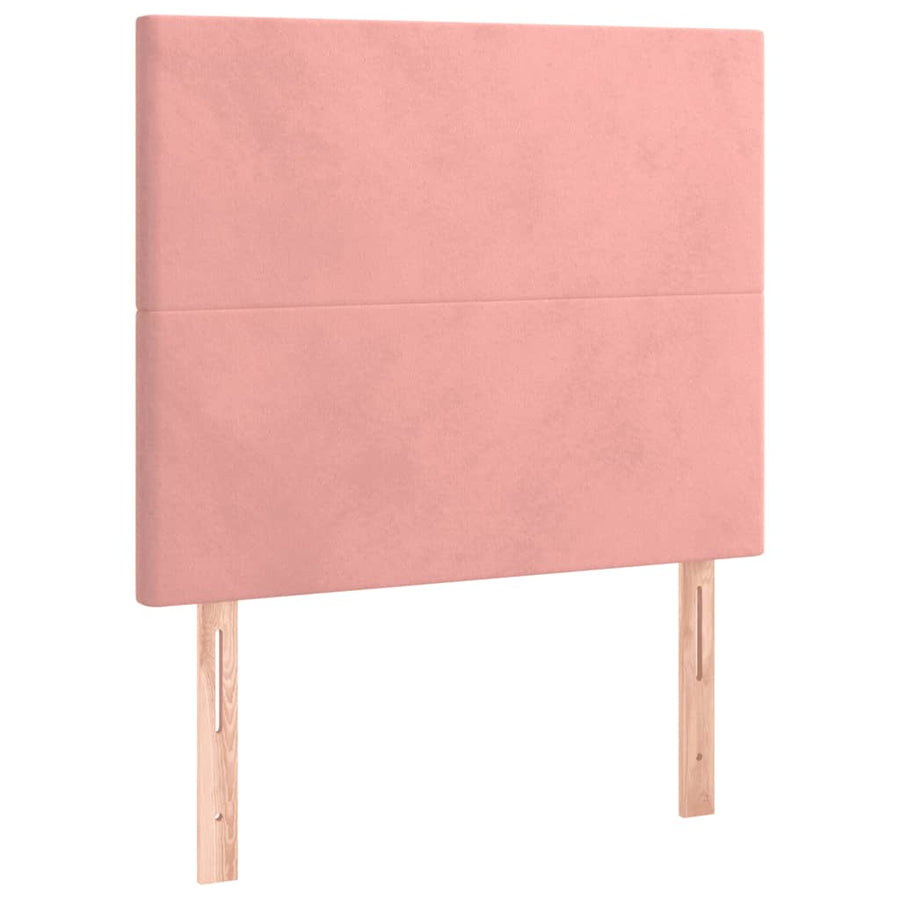 Hoofdbord Led 100X5X118/128 Cm Fluweel Roze