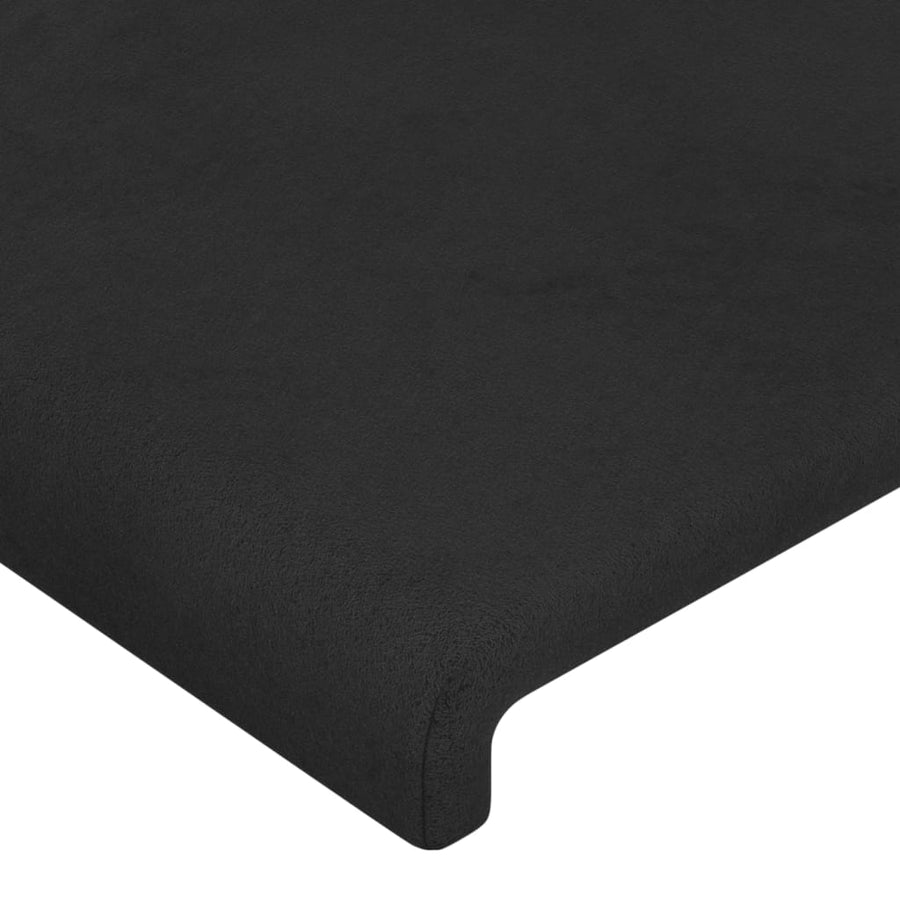 Hoofdbord Led 144X5X118/128 Cm Fluweel Zwart