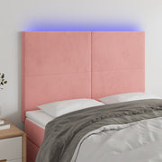 Headboard LED 144x5x118/128 cm velvet black