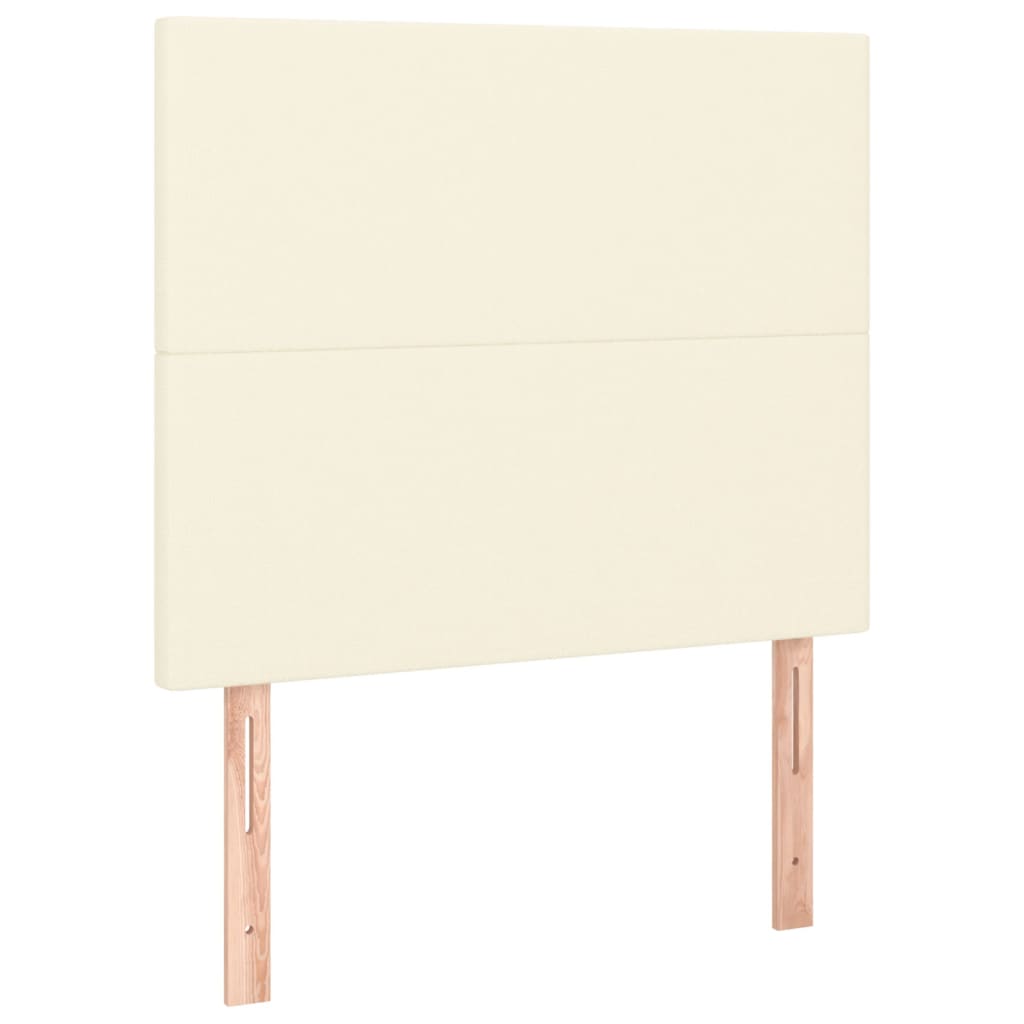 Hoofdbord Led Kunstleer Kleurig 100 x 5 x 118/128 cm Crème