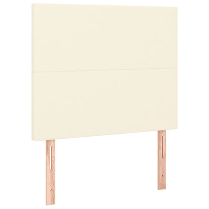 Hoofdbord Led Kunstleer Kleurig 100 x 5 x 118/128 cm Crème