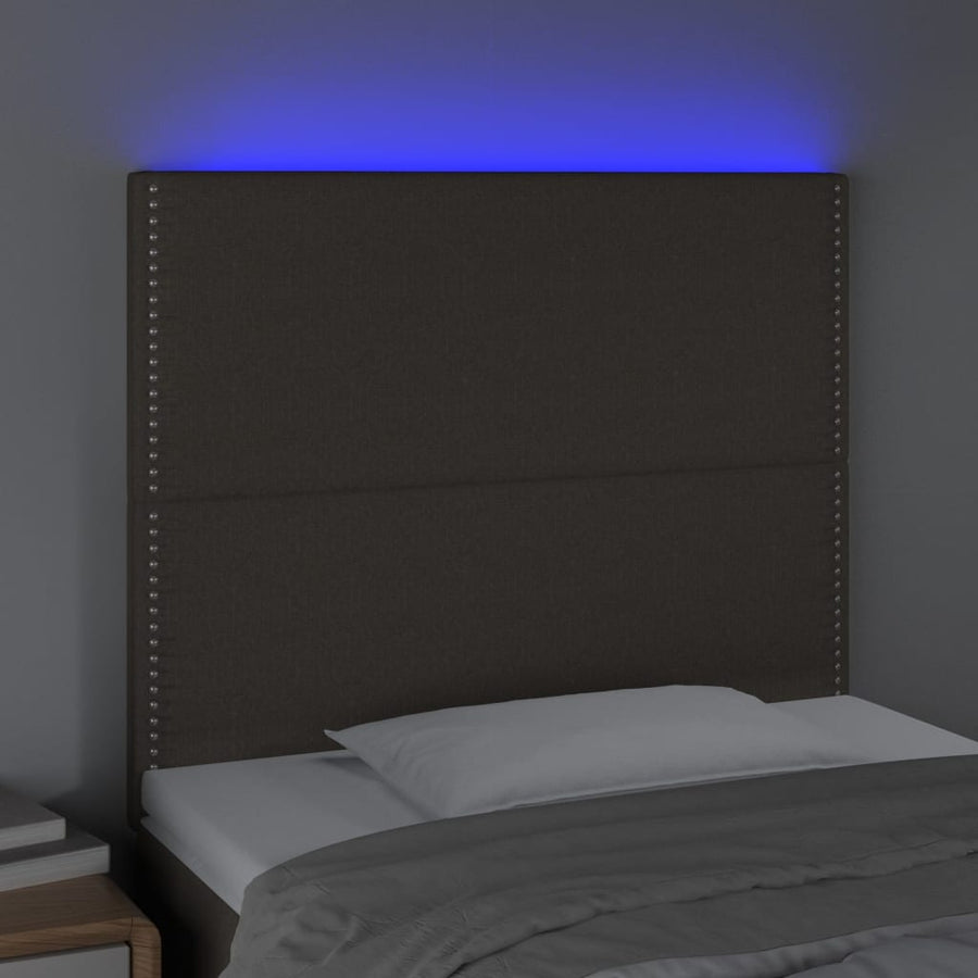 Hoofdbord Led Stof Taupe 90 x 5 x 118/128 cm