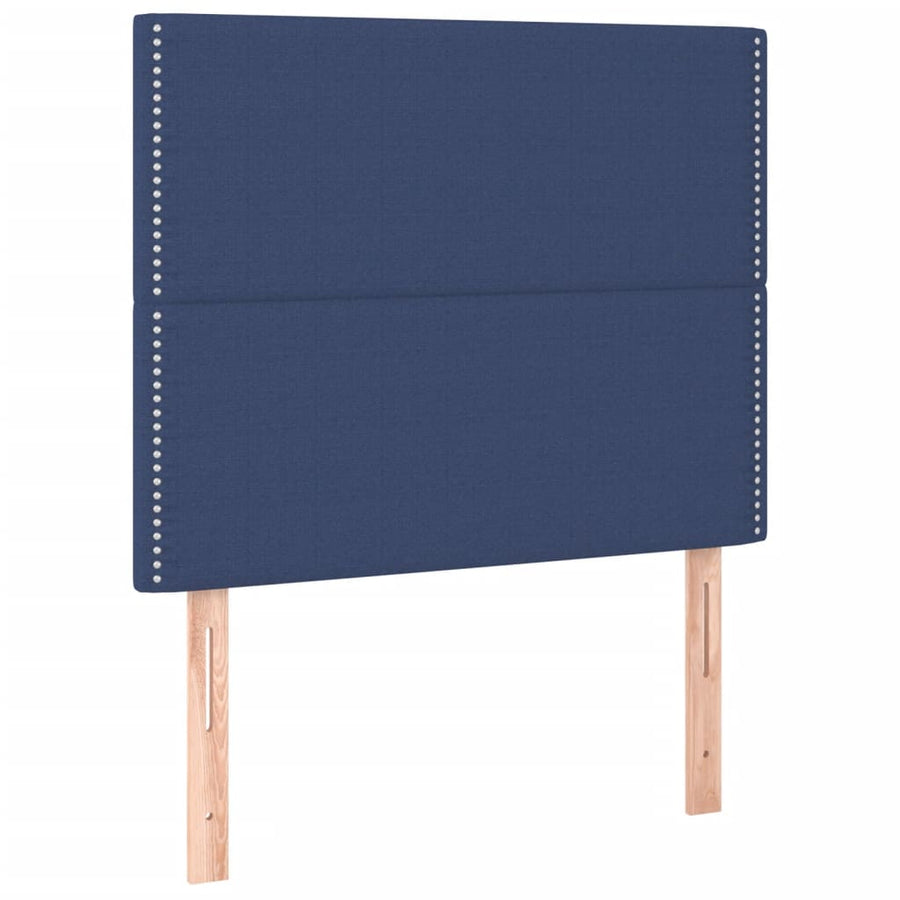 Hoofdbord LED 100x5x118/128 cm stof blauw 100 x 5 x 118/128 cm