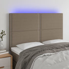 Hoofdbord Led Stof Taupe 144 x 5 x 118/128 cm