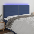 Hoofdbord Led Stof Blauw 160 x 5 x 118/128 cm