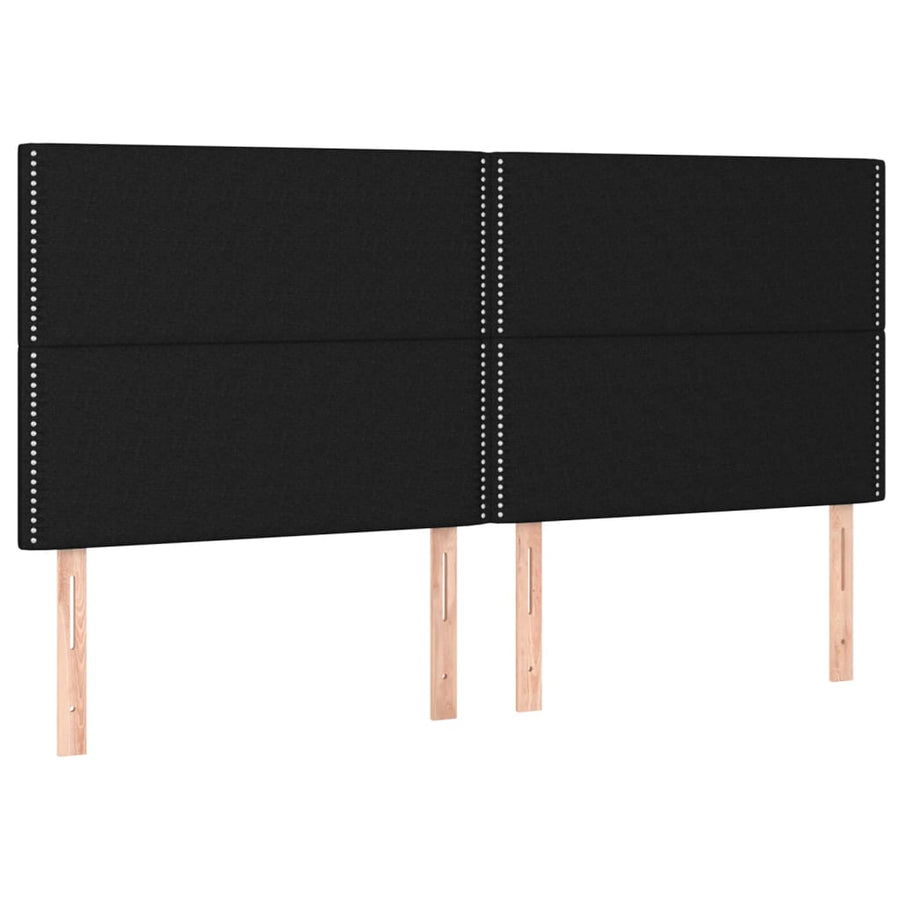 Hoofdbord Led Stof Zwart 180 x 5 x 118/128 cm