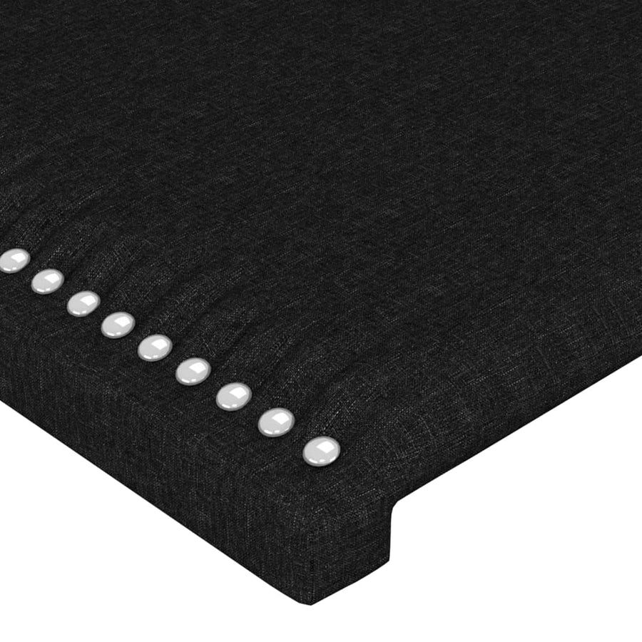 Hoofdbord Led Stof Zwart 180 x 5 x 118/128 cm