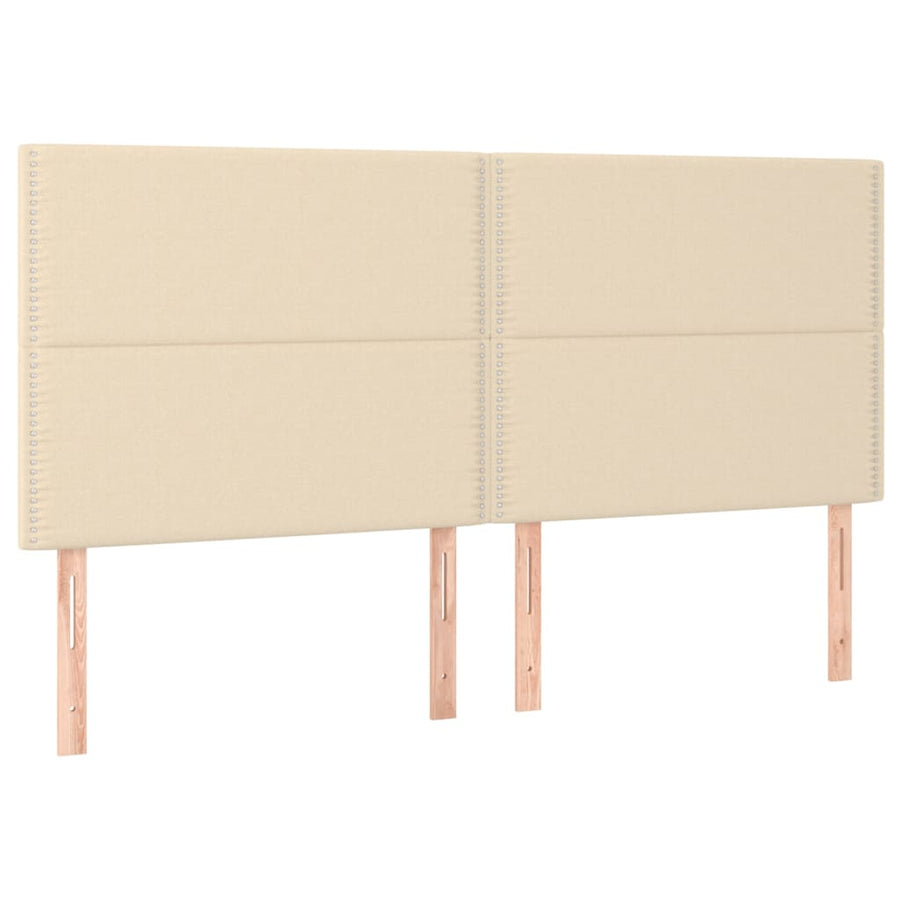 Hoofdbord Led Stof Kleurig Crème 180 x 5 x 118/128 cm