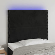 Hoofdbord 80x5x118/128 cm zwart LED fluweel