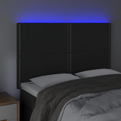 Hoofdbord Led Fluweel 144 x 5 x 118/128 cm Zwart