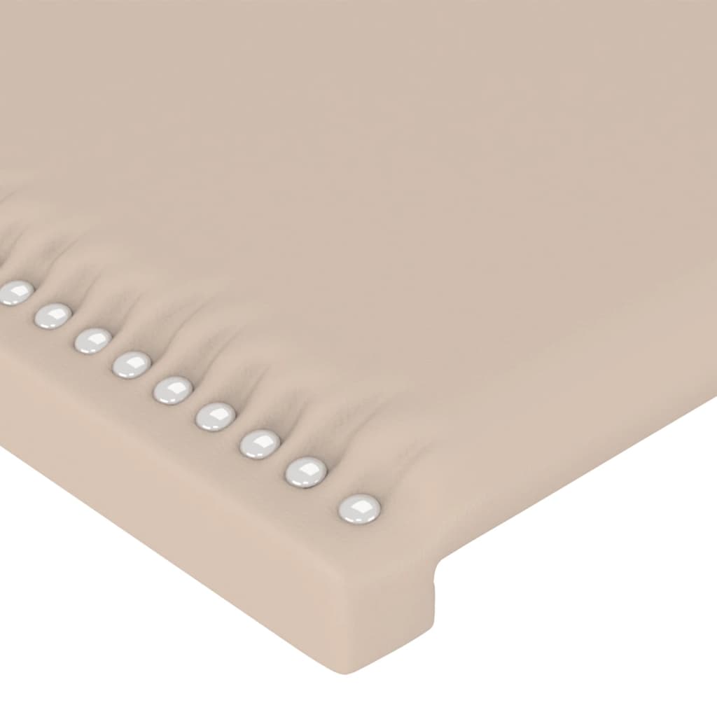 Hoofdbord LED 80x5x118/128 cm kunstleer cappuccinokleurig 80 x 5 x 118/128 cm Cappuccino
