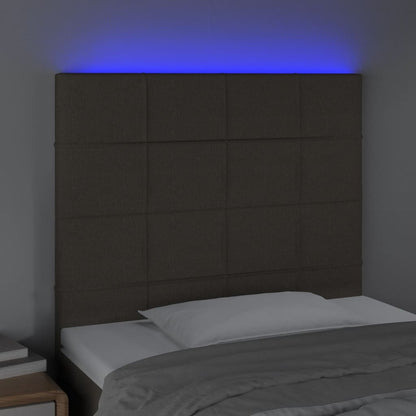 Hoofdbord LED 80x5x118/128 cm stof taupe 80 x 5 x 118/128 cm Taupe