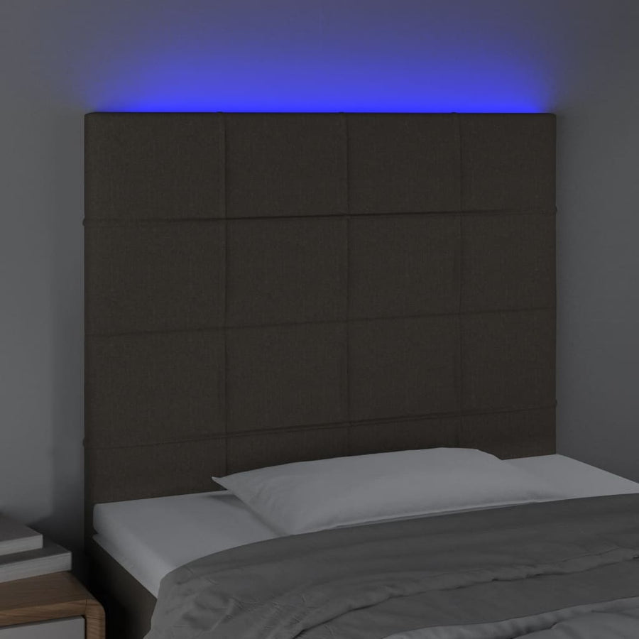 Hoofdbord Led Stof 90 x 5 x 118/128 cm Taupe