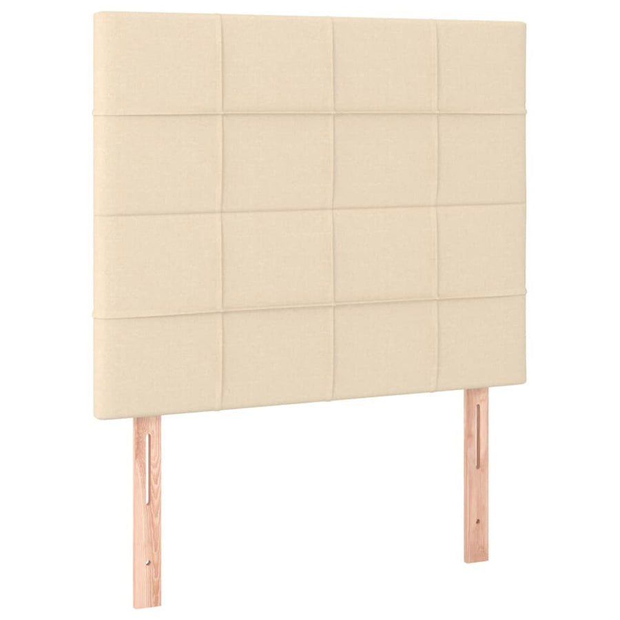 Hoofdbord Led Stof Kleurig 90 x 5 x 118/128 cm Crème