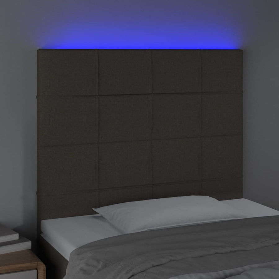 Hoofdbord Led Stof 100 x 5 x 118/128 cm Taupe