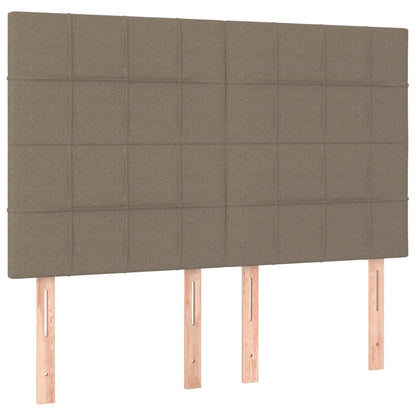 Hoofdbord Led Stof 144 x 5 x 118/128 cm Taupe