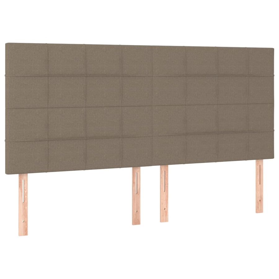Hoofdbord Led Stof 160 x 5 x 118/128 cm Taupe
