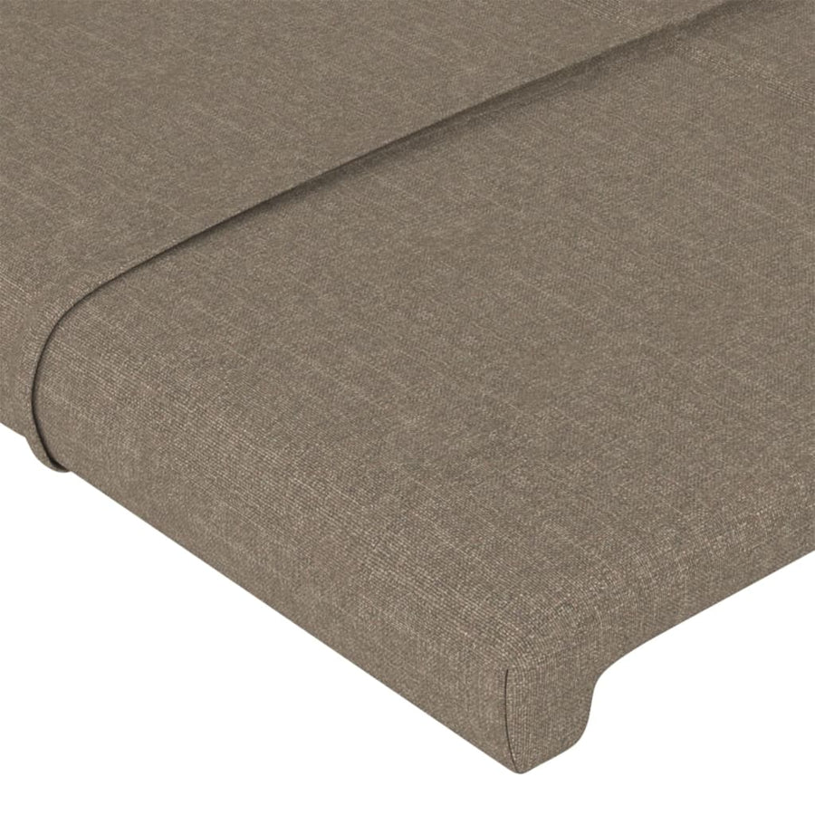 Hoofdbord Led Stof 160 x 5 x 118/128 cm Taupe