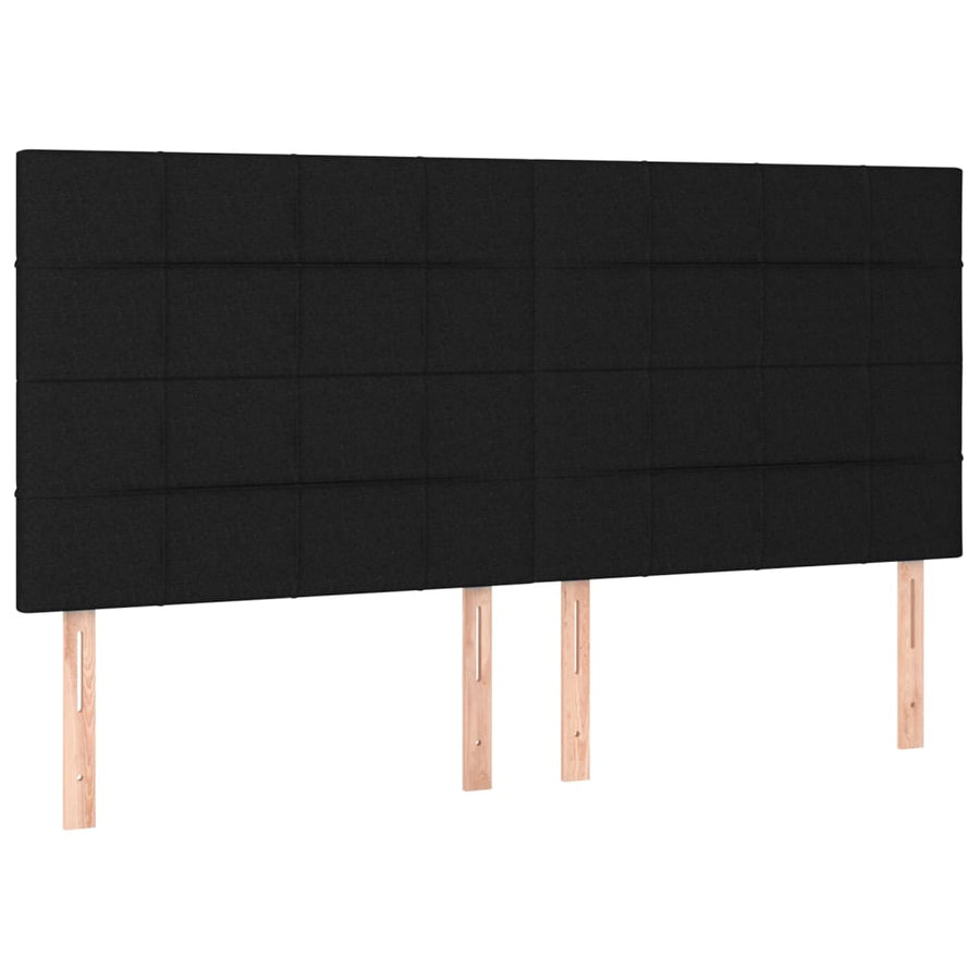 Hoofdbord Led Stof 180 x 5 x 118/128 cm Zwart