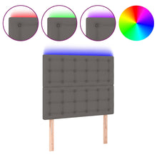 Hoofdbord Led Kunstleer 100 x 5 x 118/128 cm Grijs