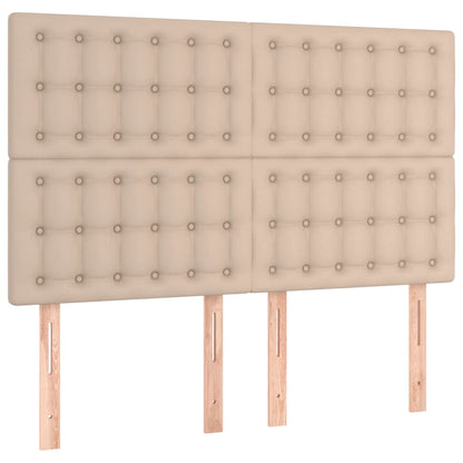 Hoofdbord Led Kunstleer Kleurig 144 x 5 x 118/128 cm Cappuccino