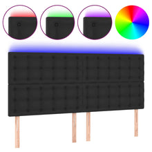 Hoofdbord Led Kunstleer 160 x 5 x 118/128 cm Zwart