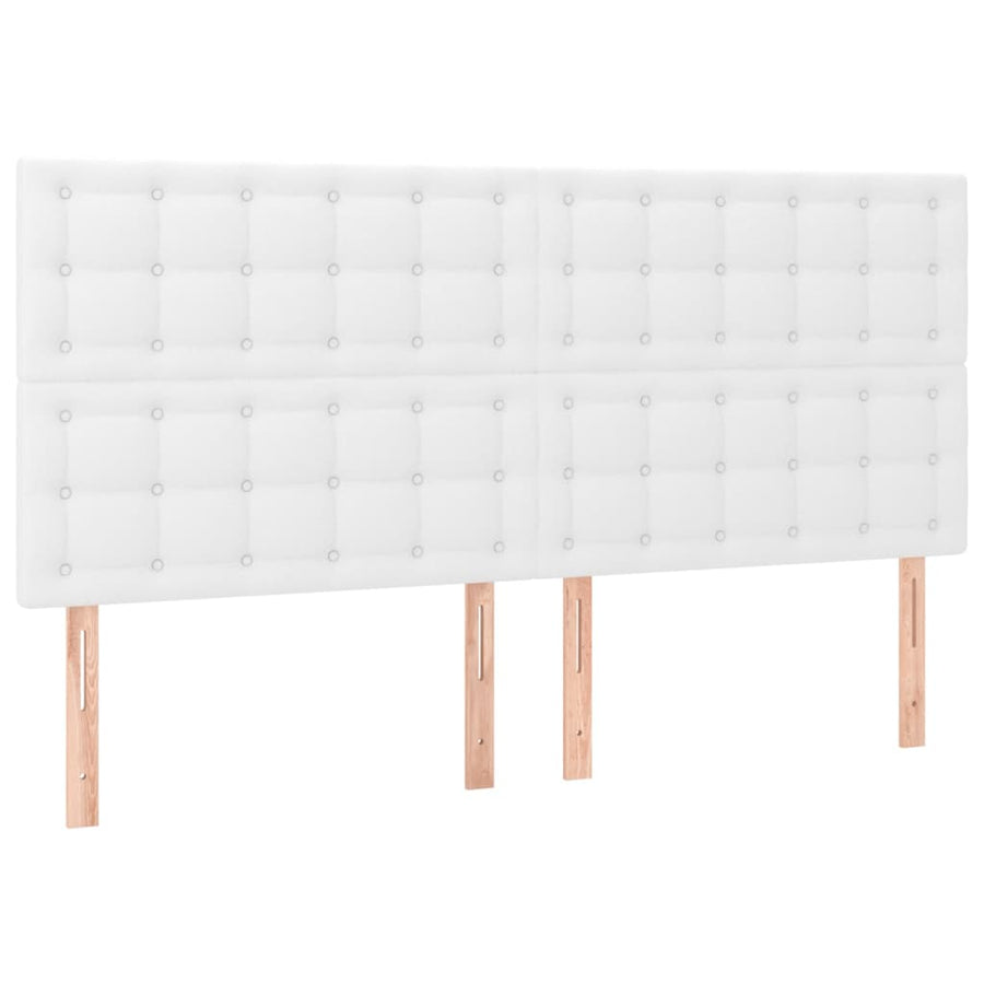Hoofdbord Led Kunstleer 160 x 5 x 118/128 cm Wit