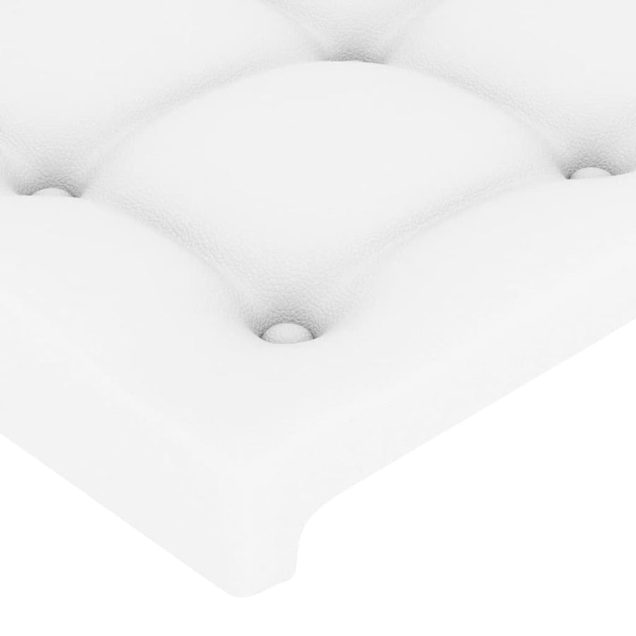 Hoofdbord Led Kunstleer 160 x 5 x 118/128 cm Wit