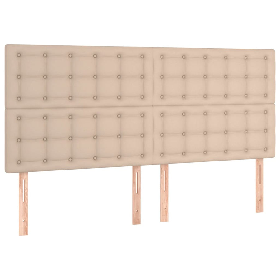 Hoofdbord Led Kunstleer Kleurig 1 160 x 5 x 118/128 cm Cappuccino