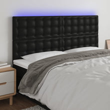 Hoofdbord Led Kunstleer 200 x 5 x 118/128 cm Zwart