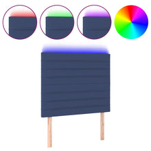 Hoofdbord Led Stof 80 x 5 x 118/128 cm Blauw